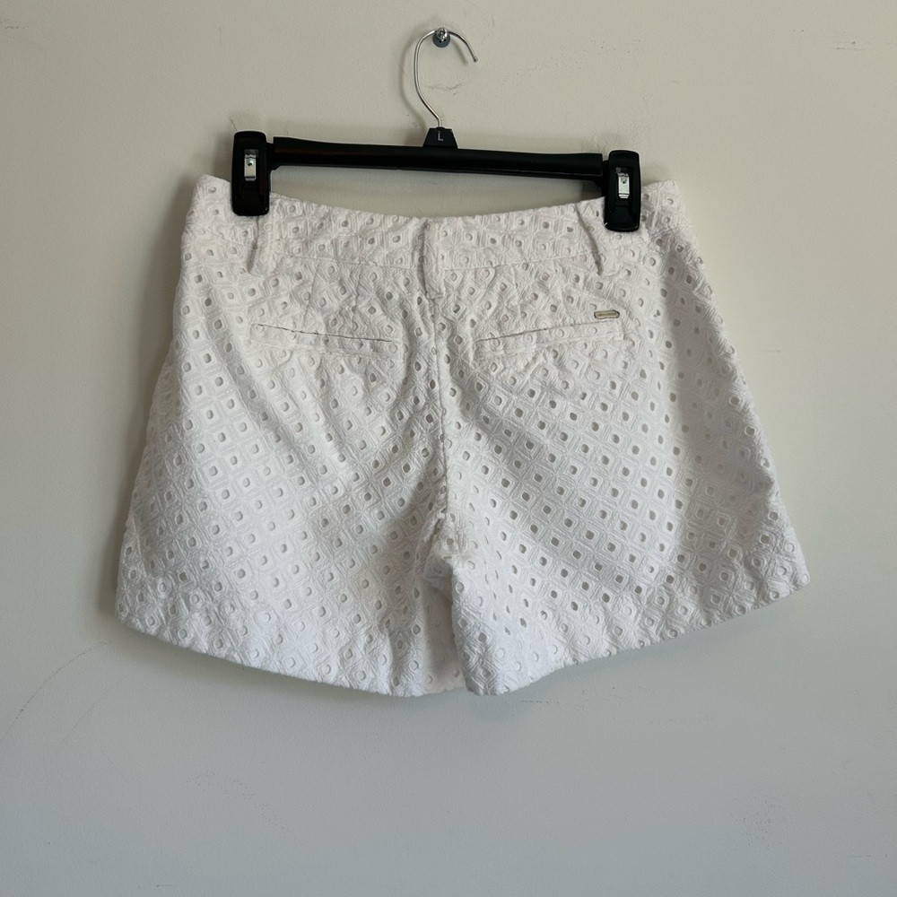 White House Black Market White Shorts with Eyelet Design - Picture 4 of 5